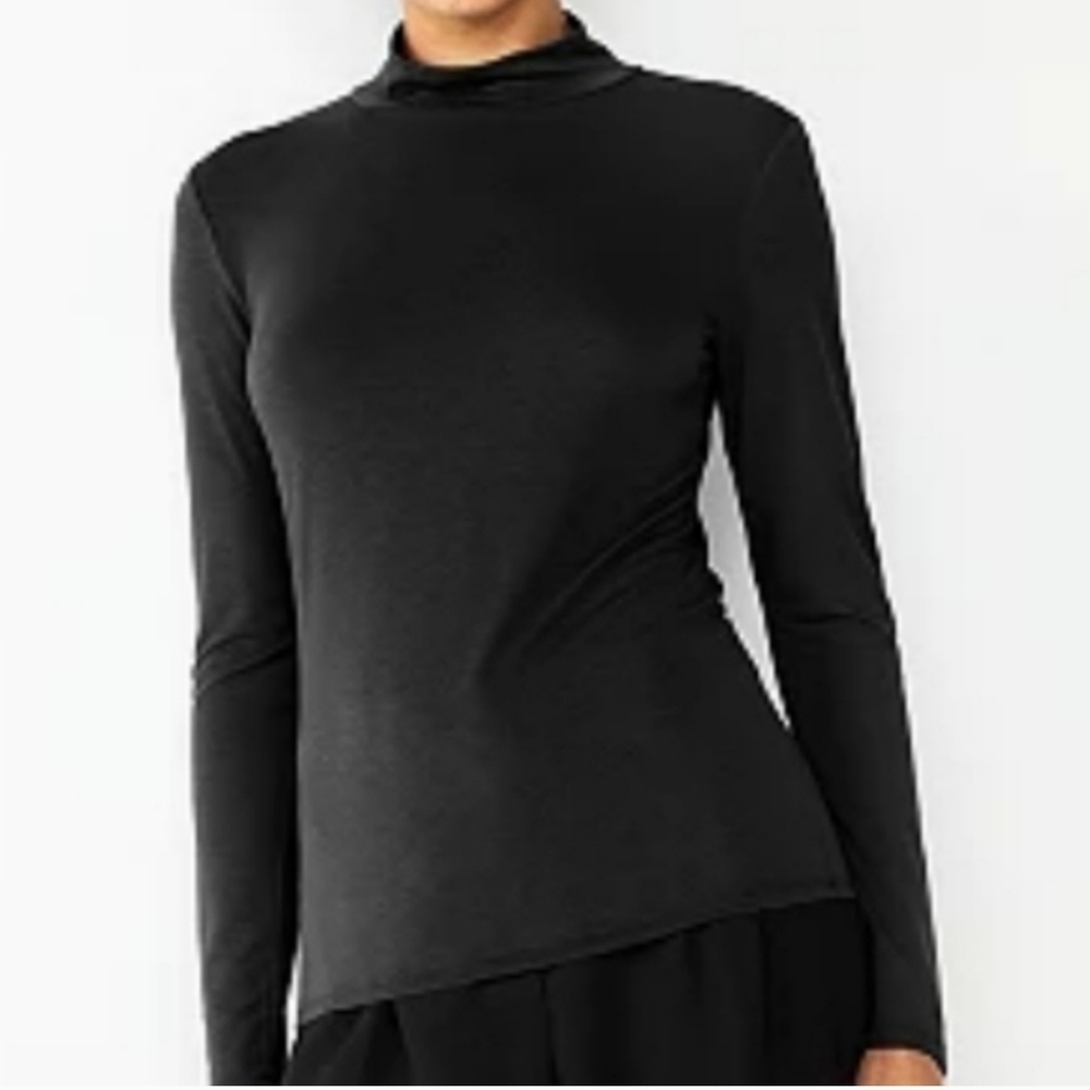 NEW NINE WEST Long Sleeve Mock Neck Grey Sweater Shirt Size Large